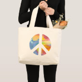 ピースサインパステル ラージトートバッグ (正面(商品))