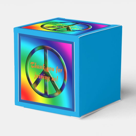 ピースサインヒッパイパーティーの好意ボックス フェイバーボックス (裏面サイド)