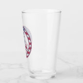 ピースサインピント飲みガラス タンブラーグラス (左)