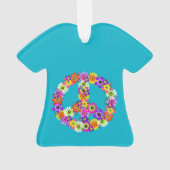 ピースサインフローラオンターコイズ オーナメント (裏面)