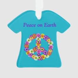 ピースサインフローラオンターコイズ オーナメント