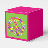 ピースサインフローラオンライムグリーン フェイバーボックス (正面サイド)