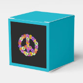 ピースサインフローラオン黒 フェイバーボックス (正面サイド)