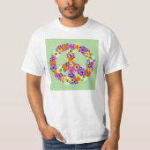 ピースサインフローラ Tシャツ (正面)