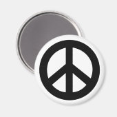 ピースサインブラック マグネット (正面/裏面)