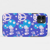 ピースサインブルー Case-Mate iPhoneケース (裏面(横))