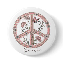 ピースサインボホフローラバタフライガーリーレトロデイジー