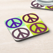 ピースサインポップ・アートのアート コースター (左側)