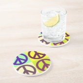 ピースサインポップ・アートのアート コースター (側面)