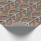 ピースサインポップ・アートのアート ラッピングペーパー (角)