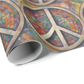 ピースサインポップ・アートのアート ラッピングペーパー (ロールコーナー)