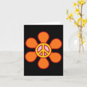 ピースサインラブ60s 70s溝深いヒッピー衣装ホール カード (黄色い花)