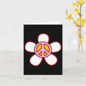 ピースサインラブ60s 70s溝深いヒッピー衣装ホール カード (黄色い花)