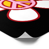 ピースサインラブ60s 70s溝深いヒッピー衣装ホール ポスター (角)