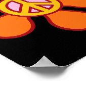 ピースサインラブ60s 70s溝深いヒッピー衣装ホール ポスター (角)