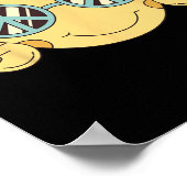 ピースサインラブ60s 70s溝深いヒッピー衣装ホール ポスター (角)