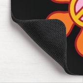 ピースサインラブ60s 70s溝深いヒッピー衣装ホール マウスパッド (コーナー)