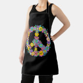 ピースサインラブ60s 70s絞り染めヒッピー衣装Flo エプロン (インサイチュ)