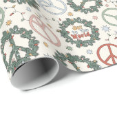 ピースサインリースラッピング紙 ラッピングペーパー (ロールコーナー)