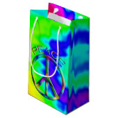 ピースサインレインボーヒッピー抱き枕スモール スモールペーパーバッグ (裏面アングル)