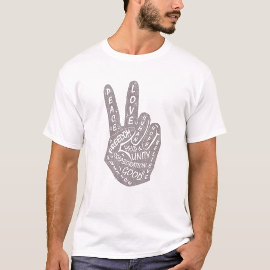 ピースサインヴィンテージ Tシャツ (正面)