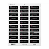 ピースサイン差出人住所ラベルレインボーヒッピー ラベル (フルシート)