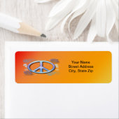 ピースサイン差出人住所ラベル ラベル (インサイチュ)