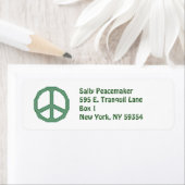 ピースサイン差出人住所ラベル ラベル (インサイチュ)