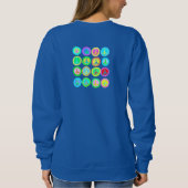 ピースサイン抽象芸術アートから衣服 スウェットシャツ (裏面)