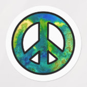 ピースサイン数々のパック ラベル (デザイン1)