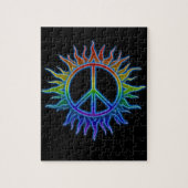 "ピースサイン日曜日"の虹はピースサインの記号を着色しました ジグソーパズル (縦)