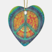 ピースサイン絞り染めファットディーズ セラミックオーナメント (左)