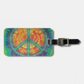 ピースサイン絞り染めファットディーズ ラゲッジタグ (正面横)