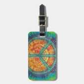 ピースサイン絞り染めファットディーズ ラゲッジタグ (正面縦)