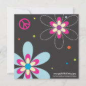 ピースサイン誕生日招待状- 招待状 (裏面)