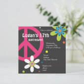 ピースサイン誕生日招待状- 招待状 (スタンド正面)