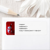 ピースサイン雪だるま(ハッピーホリデー)エイブリラベル ラベル (インサイチュ)