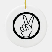 ピースサイン セラミックオーナメント (裏面)