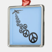 ピースサイン メタルオーナメント (左)