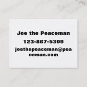 ピースサイン 名刺 (裏面)