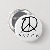 ピースサイン: 芽手の原稿 缶バッジ (正面&裏面)