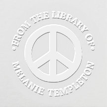 ピースサイン "From the library of" 名前モノグラム