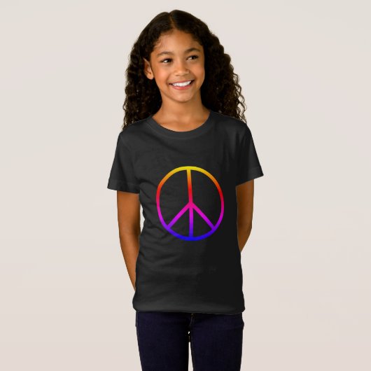 ピースサイン- Tシャツ (正面フル)