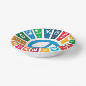 ピースサステナビリティゴールエコフレンドリー-パーティーパック ペーパーボウル (傾斜あり)