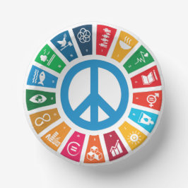 ピースサステナビリティゴールエコフレンドリー-パーティーパック ペーパーボウル