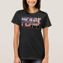ピースサンセットレターTシャツ