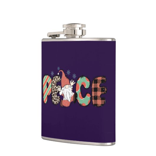 ピースサンタ格言ホリデークリスマスギフト フラスク (左)