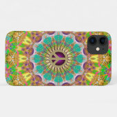 ピースサンハッピーヒッピーカラフルマンダラ Case-Mate iPhoneケース (裏面(横))