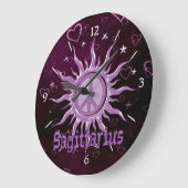 ピースサン射手座 ラージ壁時計 (傾斜)