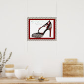 ピースシューズプリント付/引用文 ポスター (キッチン)